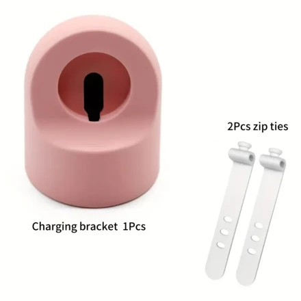 for AppleWatch Universal Wireless Charging Stand Charger Base Creative Desktop Storage Soft Rubber Stand 3pcs Pack 1pc Charging Stand+2pcs Straps