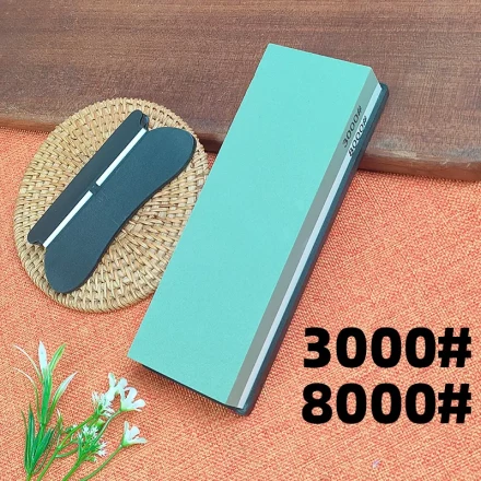 Professional Whetstone for Sharpening Knives Made from White Corundum, Featuring Double-Sided Grinding Surfaces with Grits of 240, 600, 1000, And 3000, Suitable for Kitchen Use.