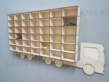 Toy car wall shelf