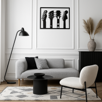 Wall Art with Guitar Necks