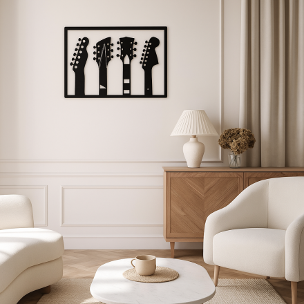 Wall Art with Guitar Necks