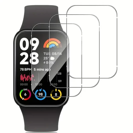 3pcs Transparent Tempered Film for Xiaomi Smart Band 8 Pro
