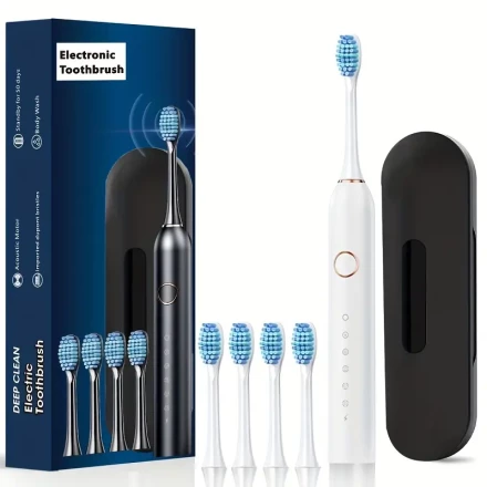 Smart Sonic Electric Toothbrush Adult Fully Automatic Whitening Rechargeable Household Soft Bristle Brush For Men And Women Couple