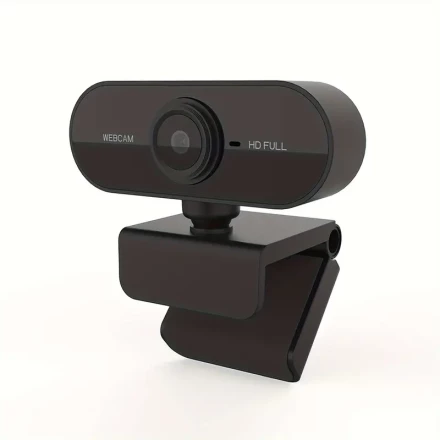 1080P HD Mini Webcam with Microphone, Rotatable USB Camera for PC, Mac, Laptop - Ideal for Remote Meetings and Work