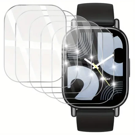 5pcs 9H Premium Tempered Glass for Xiaomi Redmi Watch 5 Lite / Active Smart Watch Clear HD Glass Screen Protector Film Accessories