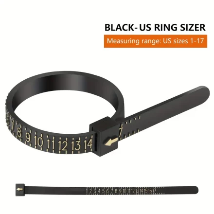 Ring Ring Measuring Tool Reusable Finger Size Measuring Band 1-17 US Ring Size Gauge