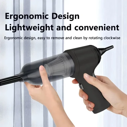 Rechargeable Wireless Vacuum Cleaner, Dual-Use Dust Blower, USB Charging, ≤36V, ABS Resin, 4KPa Strong Suction, 65dB Quiet Operation, 1200mAh Lithium Battery, Multi-Functional for Home, Office, Car Cleaning
