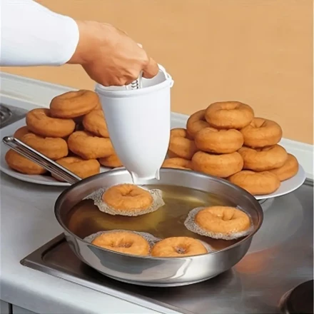 1pc DIY Doughnut Maker Kit - Non-Electric, Manual Mini Doughnut Cake Maker with Detailed Capacity Information