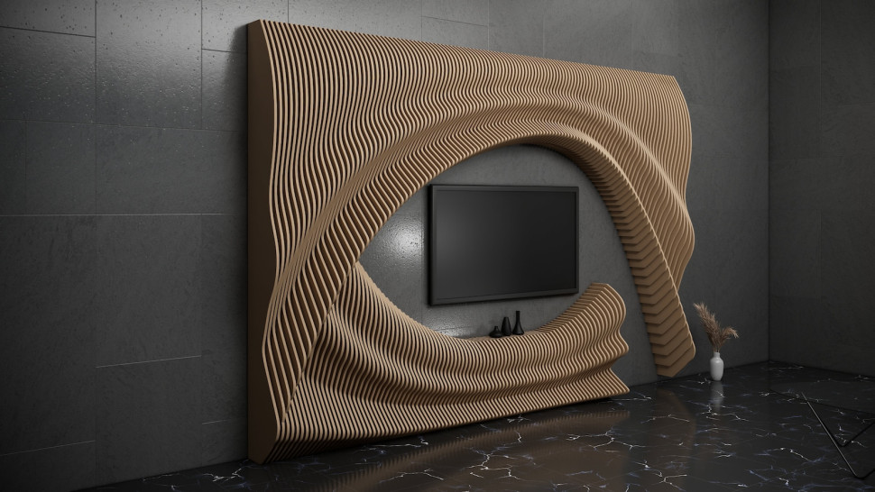Framing shelf for a TV