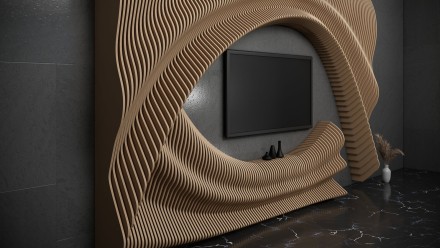 Framing shelf for a TV