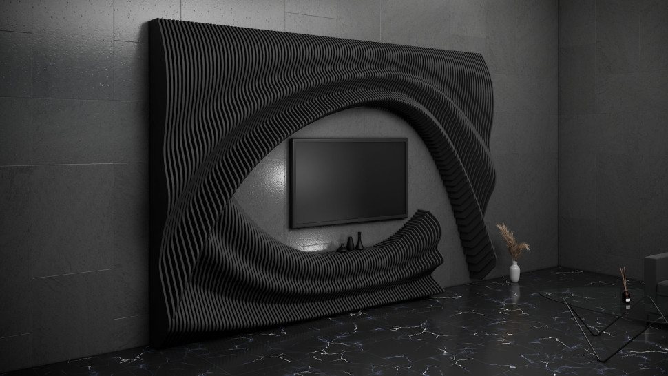 Framing shelf for a TV