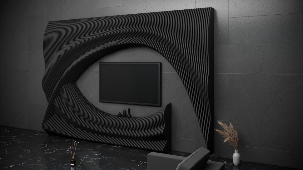 Framing shelf for a TV