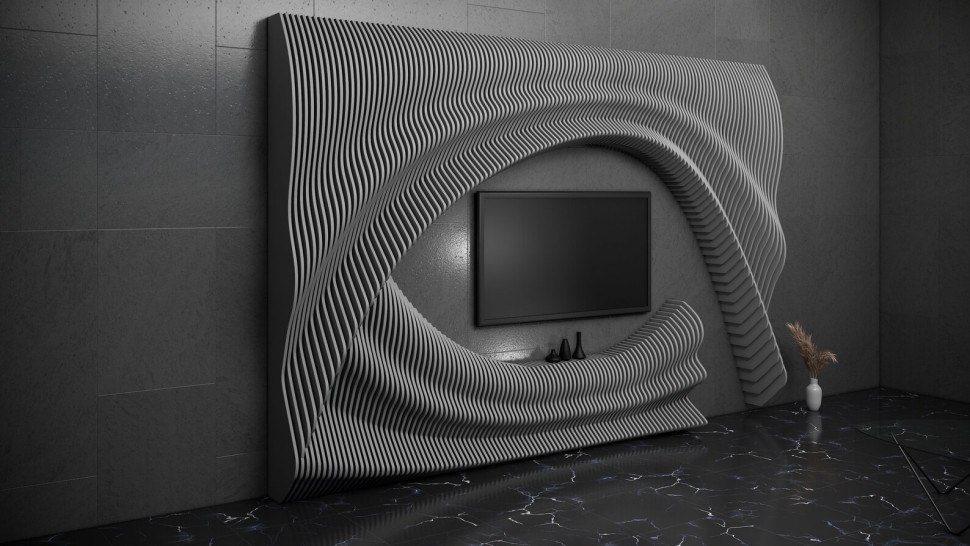 Framing shelf for a TV