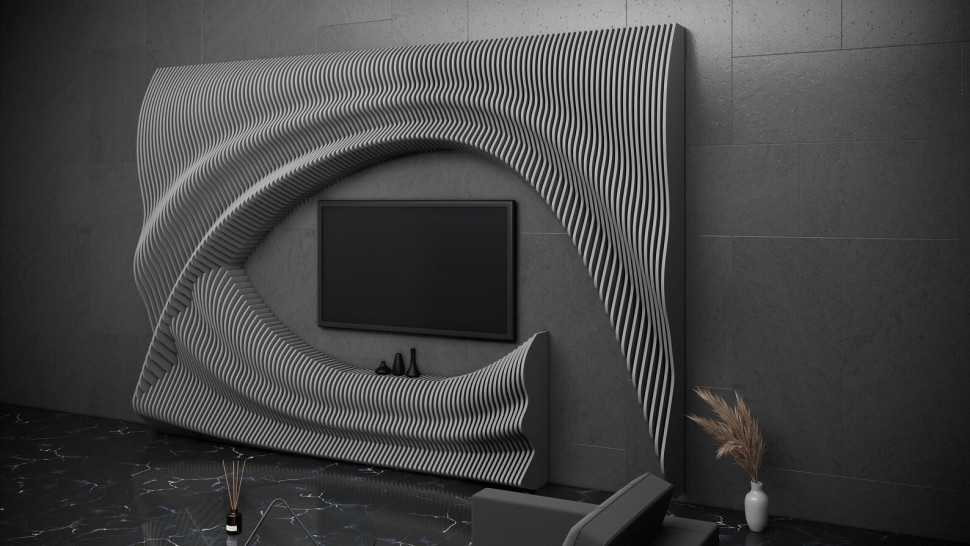 Framing shelf for a TV