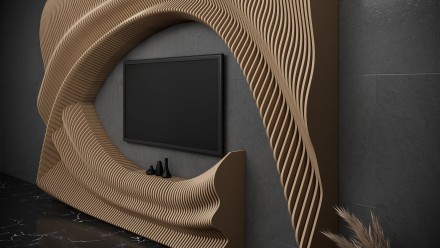 Framing shelf for a TV