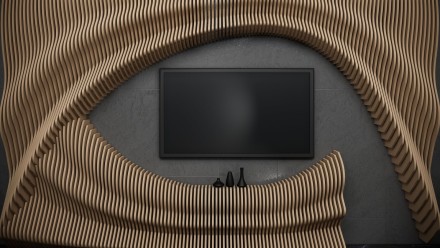 Framing shelf for a TV