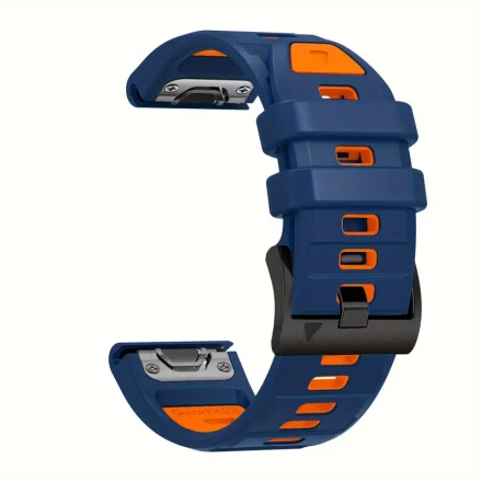 Quick Fit Silicone Sport Watchband for Garmin Fenix 8/7/6 Pro, Enduro 3, Descent Mk3i - Easy Install, Non-Waterproof, Button Clasp