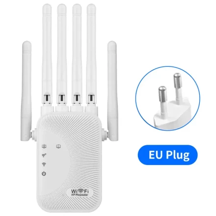 Momotor - Signal Extender - 1200Mbps - 2.4G/5Ghz - Wifi Signal Booster - Wifi Signal Extender - Powerful Signal, High-Speed Bands, Supports Wifi-6 Enhancement, Strong 6 Antennas - Suitable for Homes, Malls, Cafés
