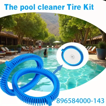 896584000-143 Blue Super Hump Front Tire Kit - Replacement for Hayward Poolvergnuegen 2X/4X & Phoenix Pool Cleaners | Pool Vacuum Parts | Made of Rubber | ZGKOH Brand | No Battery Included