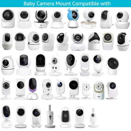 Easy-Install Flexible Camera Mount - Silicone Grip, Magnesium Aluminum Alloy with Clip, 41.99cm - Perfect for Youngsters Monitors & Indoor Cameras, Compatible with Multiple Models, Twist, Hole-Free, Security Camera Holder, ZYsecurity