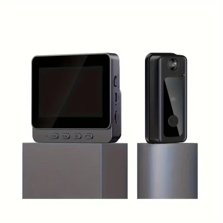1 Set Visual Video Doorbell, 480P Camera Pixel, with 10.92 cm Screen Real Time Indoor Monitor Friendly Using for Elders, Local Storage, Night Vision, 2.4G private protocolstrong signal long endurance, Wide Angle