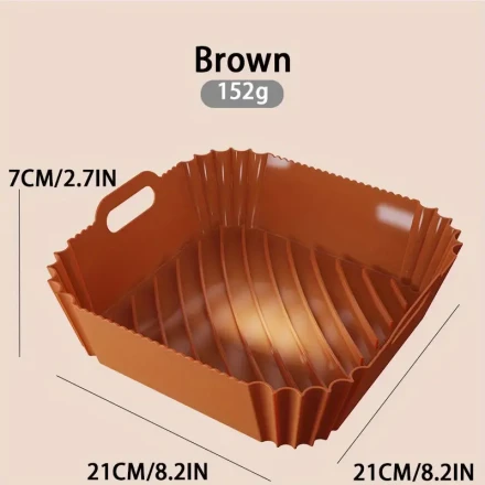 Air Fryer Silicone Pot Reusable New Design Food Grade Replacement Silicone Air Fryer Liner For With Mitts Basket Accessories