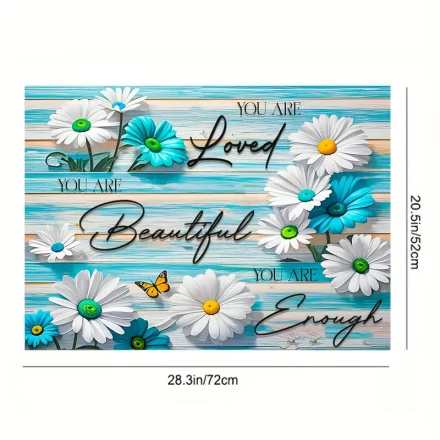 1pc Rustic Daisy Non-Slip Stove Cover, 71.88 x 52.07 cm, Heat-Resistant, Scratch-Resistant, for Electric Glass Stoves, Multi-Use Flat Top Oven Lid, Washer Dryer Mat, Home Kitchen Appliance Wall Party Decoration