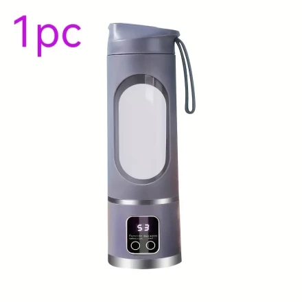 Compact Usb-Rechargeable Mini Blender And Juicer Featuring Three Settings, a Digital Screen, Twelve Blades, And a 15.22-Ounce Capacity. Simple to Clean And Perfect for On-The-Go Use. Savor Fresh Juice Whenever You Want. A Wonderful Gift for Valentine'S Da