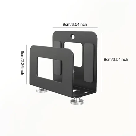 1pc 2024 Adjustable Small Device Wall Mount Bracket for Router Modem and Media Players, Compatible with Yasu, Rectangular Shape, Plastic Material, Non-Waterproof, No Battery Required