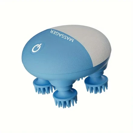 Sexen USB Rechargeable Scalp Massager - Comfort Grip Silicone & Faux Leather, Full Body Relaxation, Ideal for Men, Women, and Pets, Color Matching, Soul Extractor, Gift