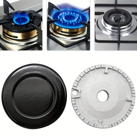 2pcs Gas Stove Burner Flame Diffuser Rings - Durable Aluminum Alloy Stove Top Covers, Promotes Even Heat Distribution, Fits Most Gas and Electric Stoves, Stove Top Protectors