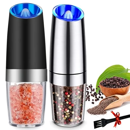 1pc Pepper Grinder, Automatic Sea Salt Grinder, Adjustable Spice Grinder, Household Pepper Grinder, Kitchen Electric Goosen Grinder No Paste, Kitchen Gadgets, Kitchen Supplies