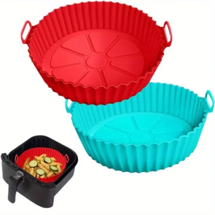 Easy-Clean Reusable Silicone Air Fryer Liners - Non-Stick, Heat Resistant & Durable Kitchen Accessories, Perfect for Eid Al-Adha Celebrations