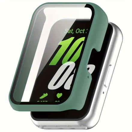 for Samsung Galaxy Fit3 Watch Protective Case R390 Film Case Integrated PC + Tempered Samsung fit3 Protective Case Dustproof and Shockproof