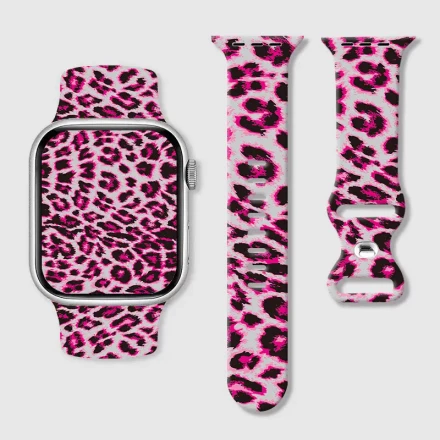 Leopard Silicone Sports Replacement Strap for Apple Watch, Suitable for Both Men and Women