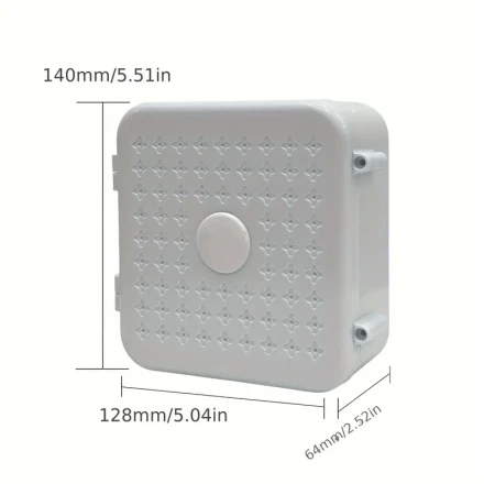 ABS Plastic Surveillance Camera Housing & Mounting Bracket - Ceiling Hanging Junction Box for Security Camera, Weatherproof Electrical Enclosure for Electronics with Space for 12V Power Adapter, Ideal for LED Lights & Cameras - Durable and Easy to Install