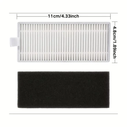Replacement Components for The Ionvac Smartclean 2000, Including 1 Main Brush, 6 Side Brushes, And 4 HEPA Filters.