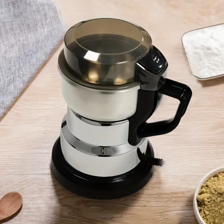 220 European Standard Electric Grinder Multifunctional Household Mill, Grain And Herbal Medicine Powder Machine, Ultrafine Coffee Bean Grinder, Small Household Crusher, Grain Grinder For Beans, Spices And Nuts, Electric Coffee Bean Grinder, Deep Grinding 