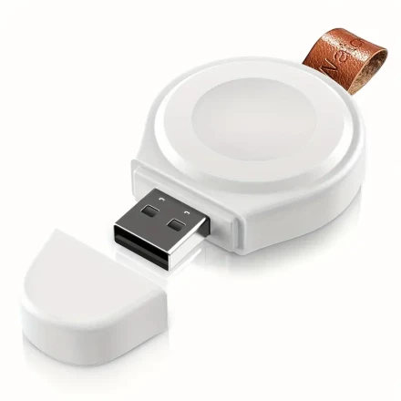 Charger for iWatch Magnetic USB A Portable Wireless iWatch Charger for iWatch Ultra 2/1 Series 10 9 8 7 6 5 4 3 2 1 SE, White