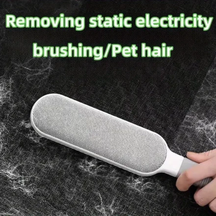 Reusable Dust Brush, Double-Sided Pet Hair Remover, Manual Static Brush, Durable Polypropylene Material, with No Battery Required, for Cat, Clothes, Sofa, Furniture, Bedding, Carpet Cleaning