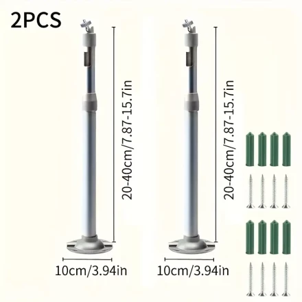 Universal Adjustable Aluminum Bracket for Surveillance Cameras and Projectors - With Screws, 360° Flexible Angle, Universal Ceiling/Wall Mounting Bracket