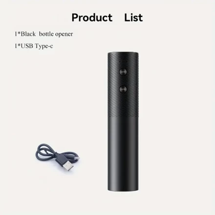 Rechargeable Electric Wine Opener, One-Click Automatic Corkscrew Remover, USB Charging, Lithium Battery, ABS Material, for Home Kitchen Party Bar Wedding - Black/Red