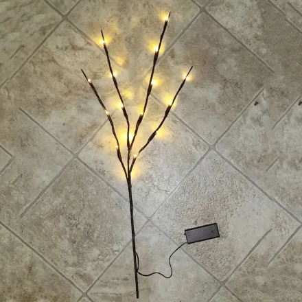16 LED Battery Box Branch Lights, Romantic Decorative Lights For Vases, Glowing Branches For Indoors, And Plug-in Glowing Branches For Parties