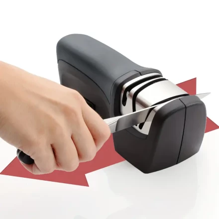 WanT Compact Electric Knife Sharpener with USB - Durable Synthetic Wheels & Ceramic Rods for Precision Sharpening, Non-Slip Base, Ideal for Kitchen Essentials
