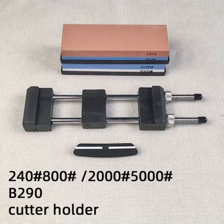 3-Stage Kitchen Knife Sharpening System - Fixed Oil Stone Tool with Adjustable Clamps & Non-Slip Base for Efficient Knife Repair & Grinding, Precision Sharpening | Multistage Sharpener | Durable Grinding Stones, Knife Sharpener