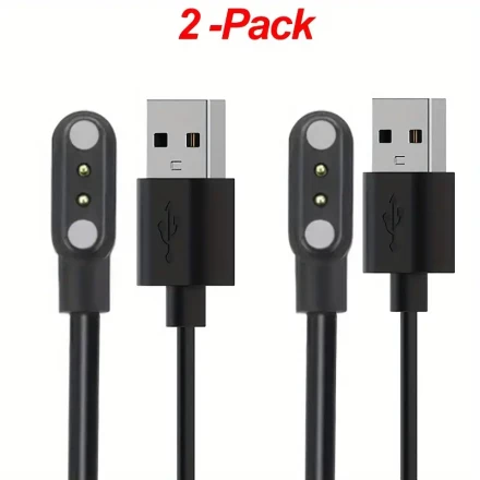 2pcs Charger for YAMAY SW021 Willful SW023 SW025 Letsfit ID205L Letscom ID205S ID206 ID205U ID216 Umidigi Uwatch 3S 3 2 2S Urun Smart Watch Magnetic USB Charging Cable