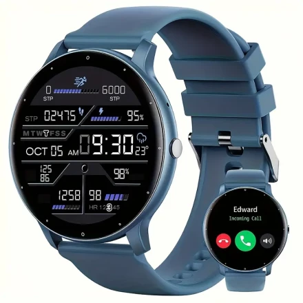 1pc PEJE Men’s Fitness Smartwatch - Multi-Functional Sports Watch with Monitor, Step Counter, Weather Display & More, Compatible with iOS & Android for Daily Use