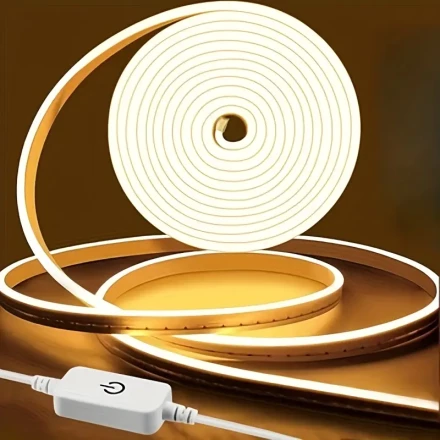 1pc LED Strip Light with Touch Control, USB Powered, ≤36V, Flexible Indoor Lighting for Vanity, Gaming Room, Kitchen, Bedroom, Cabinet - Home Decor Lighting Solution Without Battery