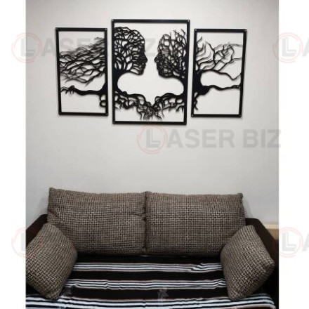 3 pieces Wall Art with Faces