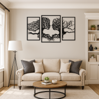 3 pieces Wall Art with Faces